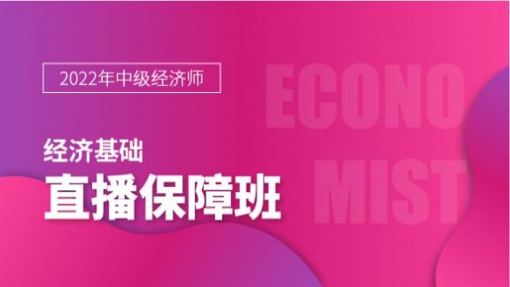 2022中级经济师《经济基础》直播保障班